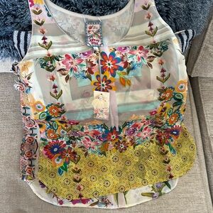 Johnny Was new multicolor tank top. New with tags!